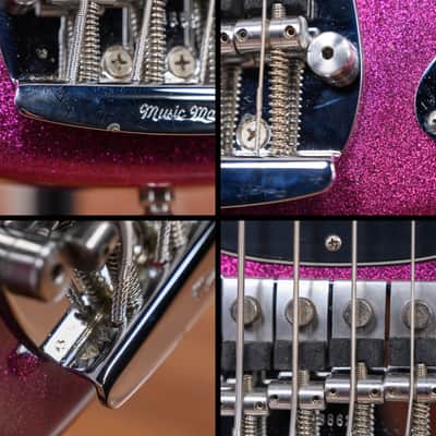 Ernie Ball Music Man Stingray Fuchsia Sparkle 1989 w/Hard Shell Case image 15