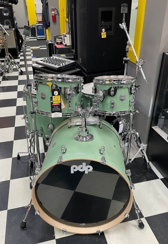 PDP Concept Maple 5-Piece Drum Kit With Stands Current - Mint Green image 1