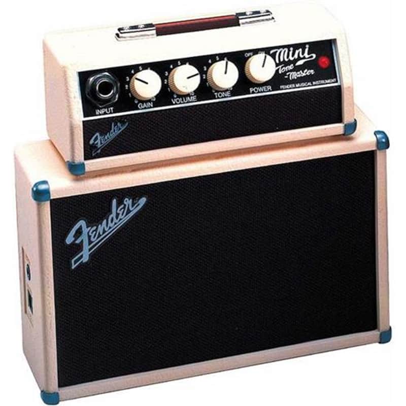 Fender Mini Tonemaster 1W Single-channel Amplifier with Dual 2 Speakers, Tan/Brown image 1