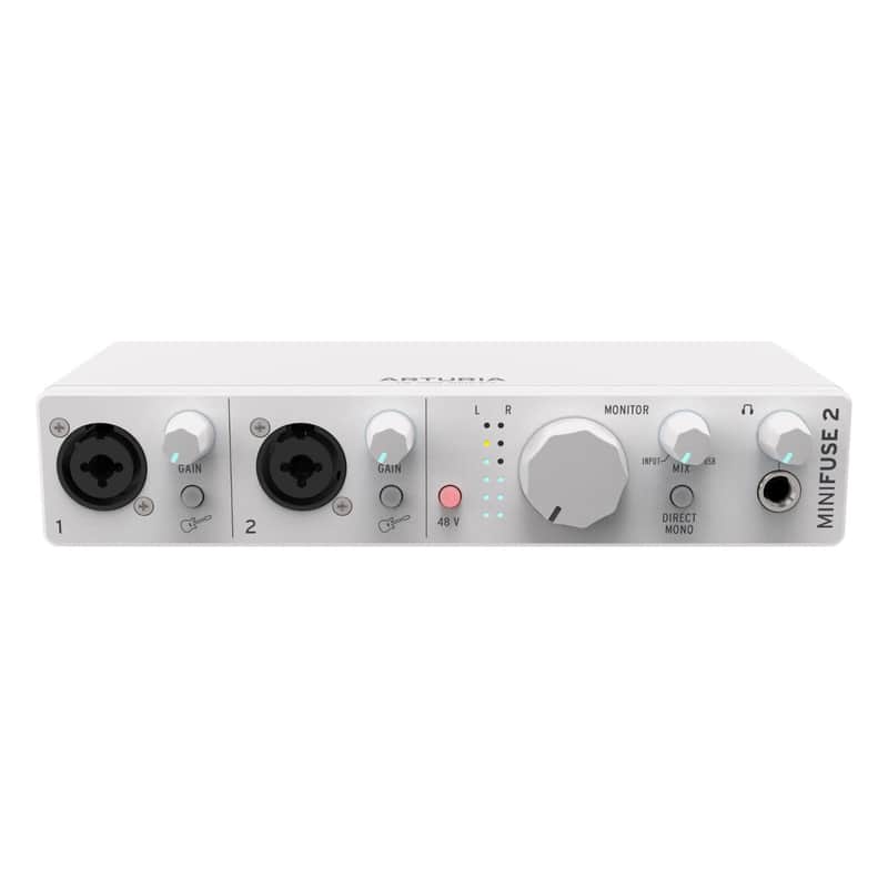 Arturia MiniFuse 2 Portable 2x2 USB Type-C Audio/MIDI Interface (White) image 1