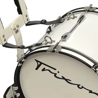 Trixon Field Series Marching Bass Drum 20×12 - White image 2