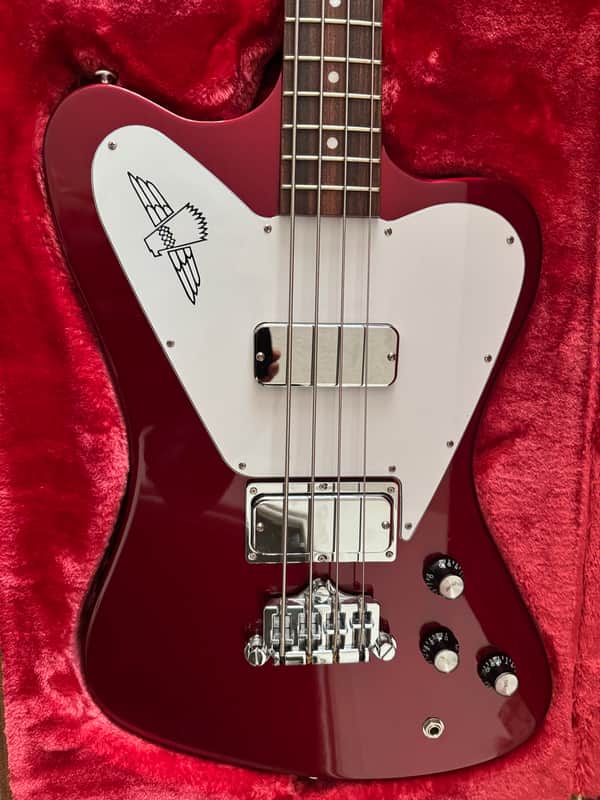 Like NEW 🇺🇸USA Gibson Thunderbird NR  bass guitar - super butter action - Sparkling Burgundy image 1