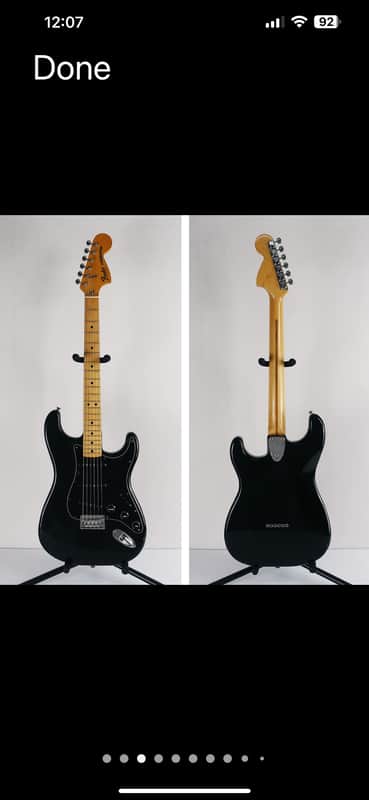 Fender Hardtail Stratocaster 1979 Black All Original w Original HSC image 1