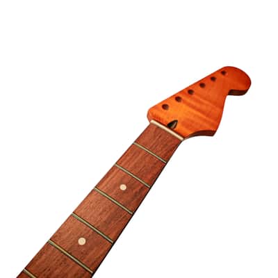 Strat Style neck Roasted flame maple with rosewood fretboard (Satin) image 3