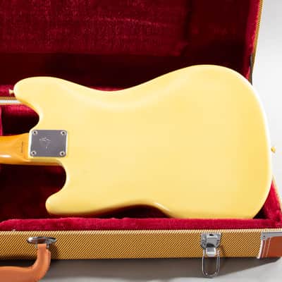 1991 Fender Japan MG69 ’69 Mustang Vintage White MIJ FujiGen Tweed HSC image 6