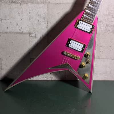 Jackson Japan Pro Series Randy Rhoads RR5 Rhoads 2009 Metallic Pink with Silver Bevels image 3