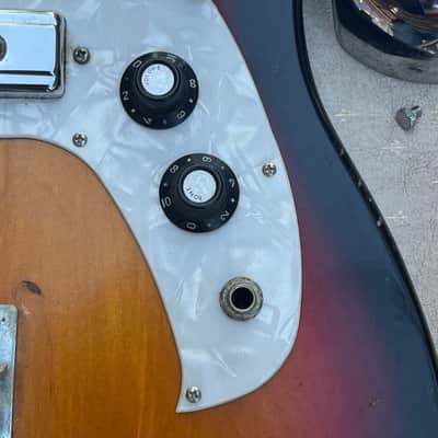 1960s MIJ Rexina Kawai Teisco Short Scale Electric Bass Guitar~Tri Tone Brown Sunburst~Lots of Mojo!~*SALE*~VIDEO!~ image 21