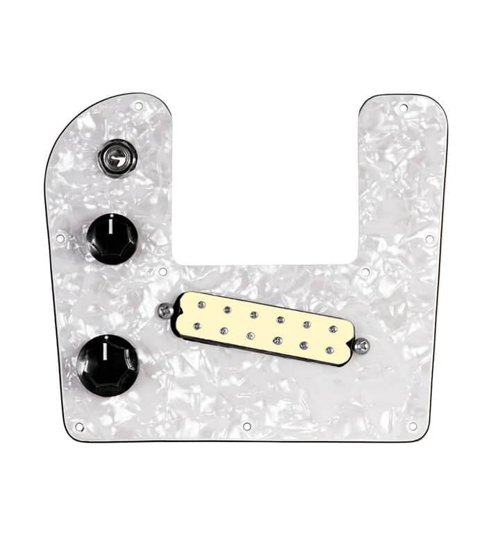 920D Custom Rogue Lap Steel Loaded Pickguard With An Aged White Polyphonics Pickup and White Pearl Pickguard image 1