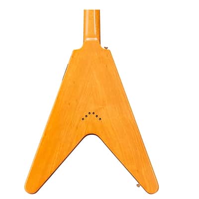 Gibson  Custom 1958 Korina Flying V Black Pickguard Electric Guitar -  New New - Natural image 2