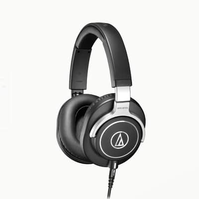 Audio-Technica ATH-M70x Professional Monitor Headphones Bundle w/ Pig Hog Solutions Headphone Extension Cable 1/4"and Liquid Audio Polishing Cloth image 2