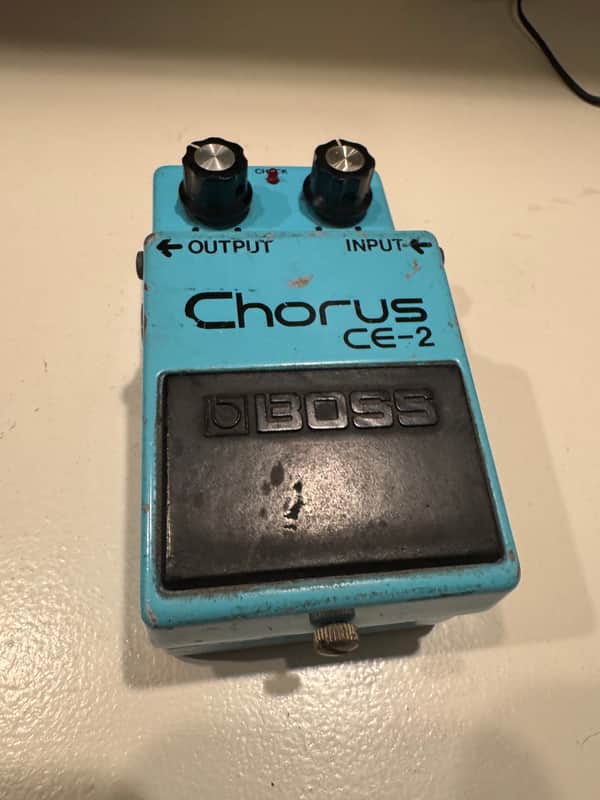 Boss CE-2 Long Dash Black Bottom Silver Screw 1980 - Blue image 1
