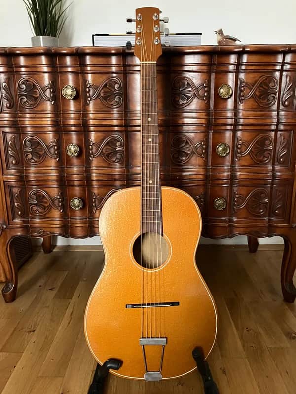 Rare Klira Parlor Guitar Calypso/Triumphator JUNIOR 1960s - Gold/Copper image 1