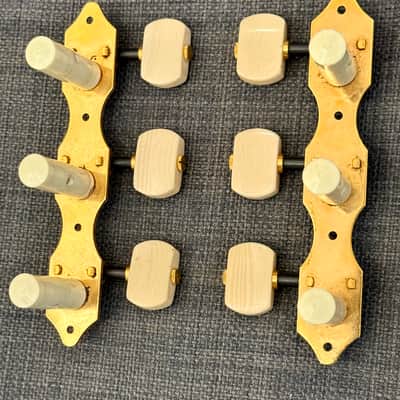 Ullsperger/Hopf Landstorfer Hauser Style Classical Guitar Tuning Machines, Vintage Tuners - Gold, Ivory image 4