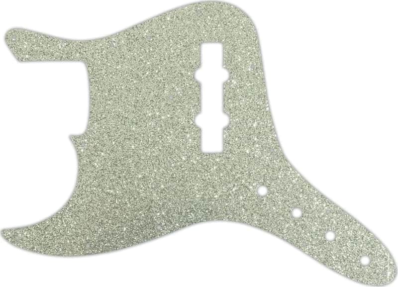 WD Custom Pickguard For Left Hand Fender Vintage 1970's-1980's 20 Fret Jazz Bass With Custom Integrated Control Plate #60SS Silver Sparkle image 1