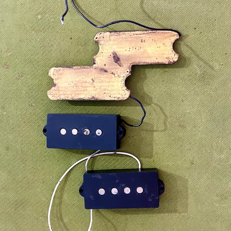 Vintage 1976 Fender Precision Bass Pickups w/ Plate image 1