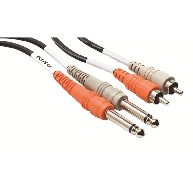 Hosa CPR202 CPR202 Dual 1/4" TS to Dual RCA Stereo Interconnect - 2 Meter image 1