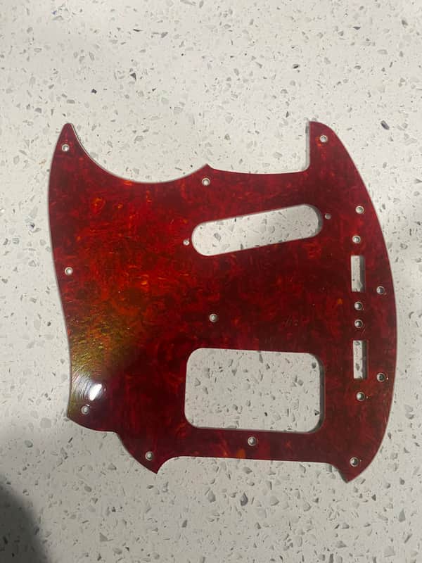 Fender Left handed Red Tortoise Shell Kurt Cobain Mustang Pickguard image 1