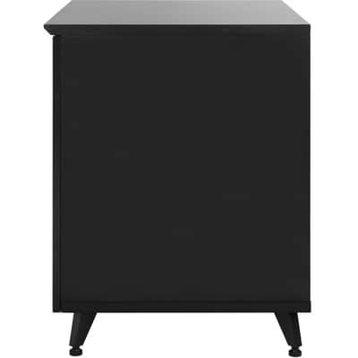 Gator Elite Furniture Series Rolling Rack Sidecar Cabinet in Black Finish with Configurable Rack Space & Shelving image 12