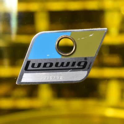 Vintage Ludwig Yellow Vistalite, Super Clean "Bonham" sizes: 14, 16, 18, 26 image 23