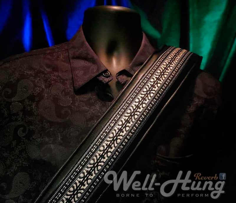Well-Hung "1969 Series, Sugar Sugar" 3" wide ULTRA-padded leather guitar strap image 1