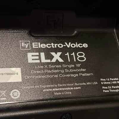 Electro-Voice ELX-118 Live X Series 18" Passive Subwoofer Speaker 2017 - Present - Black image 7