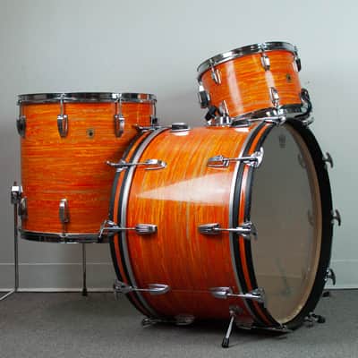 1960s Ludwig "Mod Orange" Drum Set image 1