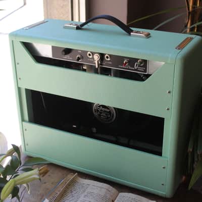 INCREDEBLE!!!!GVT Vibro Tone JR Handwired NOS Guitar amplifier blackface 1964 / Surf Green Vibro champ AA764 image 10