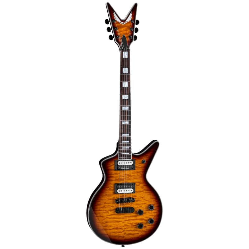 Dean Cadillac Select Quilt Top Trans Brazilia Electric Guitars image 1