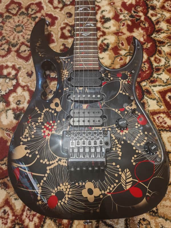 2013 Ibanez JEM77-FP2 Steve Vai Signature - Black Floral Pattern 2 - Superb condition ! image 1