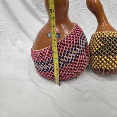 Pair of Shekere Gourd Shakers (C020-17-18) image 5