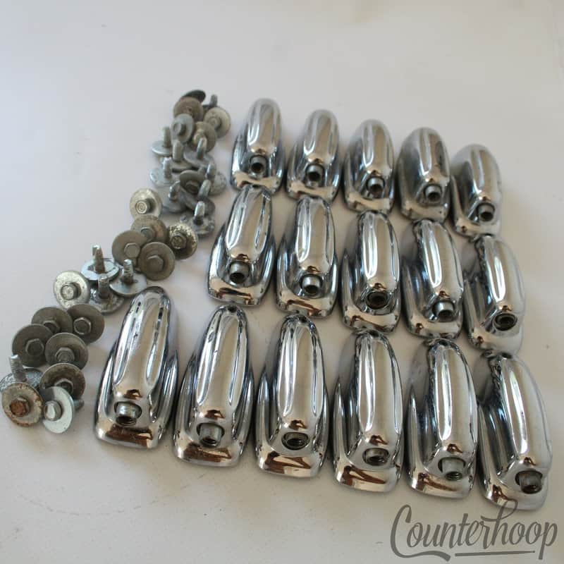 *Slingerland 16x Sound King Lugs Bass Drum Chrome Set Parts Vintage 60s-70s USA* image 1