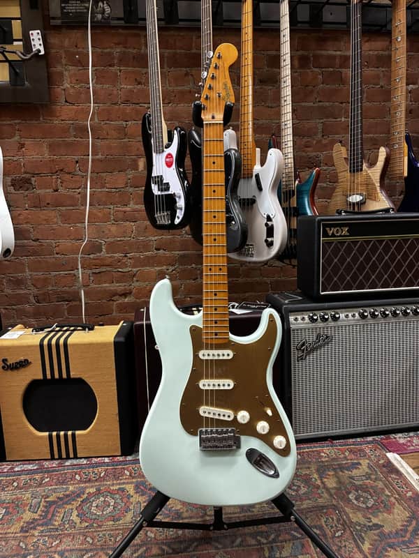 Squier 40th Anniversary Stratocaster, Satin Sonic Blue image 1