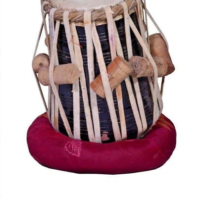 Handmade Steel Tabla Set With Bag Chrome Polish Sheesham Wood Dayan Musical Instrument image 4