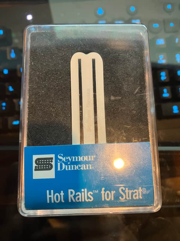 Seymour Duncan SHR-1b Hot Rails Strat Bridge Pickup 2010s - White image 1