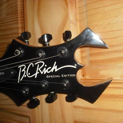 B.C. Rich Bich Special Edition electric guitar black white binding image 4