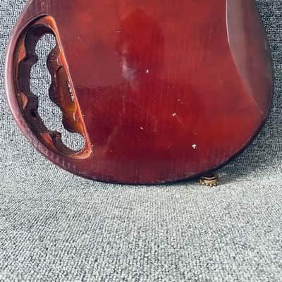 Cherry Burst 5 String StingRay Bass Basswood Body with Tiger Maple Top image 12