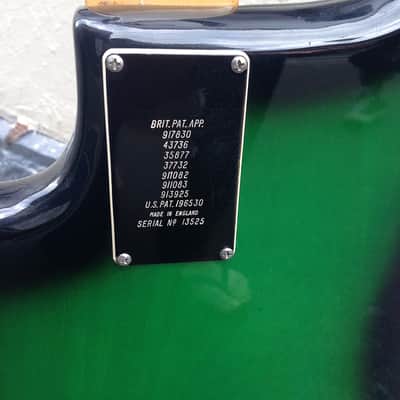 1966 Burns Shadows Bass Greenburst image 7