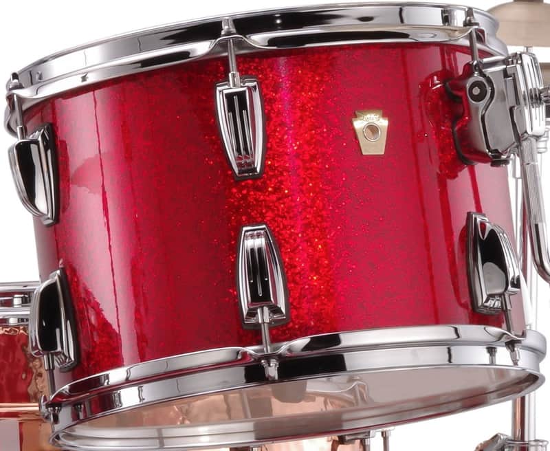 Ludwig *Pre-Order* Classic Maple 8x12" Red Sparkle Rack Tom Drum w/Atlas Mount | Made in the USA | Special Order | Authorized Dealer image 1
