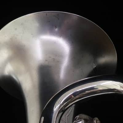 Rare Vintage York Air Flow Cornet in Satin Silver! image 9