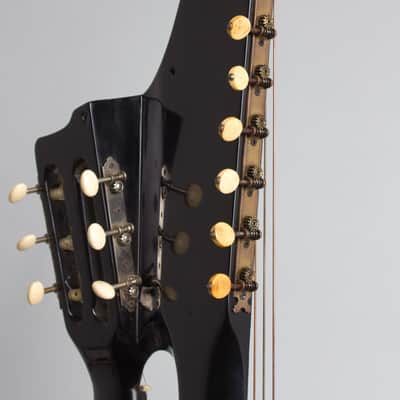 Wappen 15 Course Contra Bass Harp Guitar (unlabelled) , c. 1900s, grey gig bag case. image 10