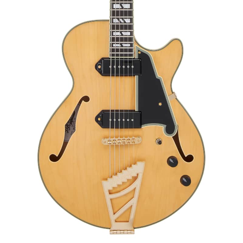 D'Angelico Deluxe SS Baritone w/Stairstep Tailpiece - Satin Honey - B-Stock image 1