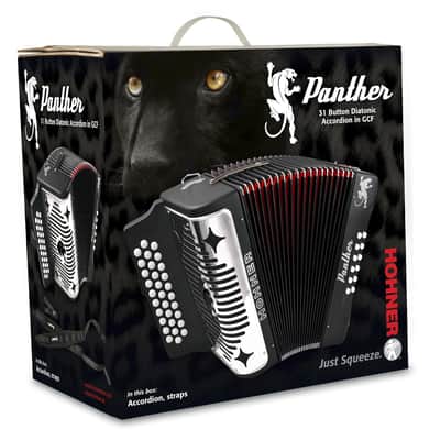 Hohner Panther Diatonic Accordion Keys GCF (FIREWORKS26) image 2