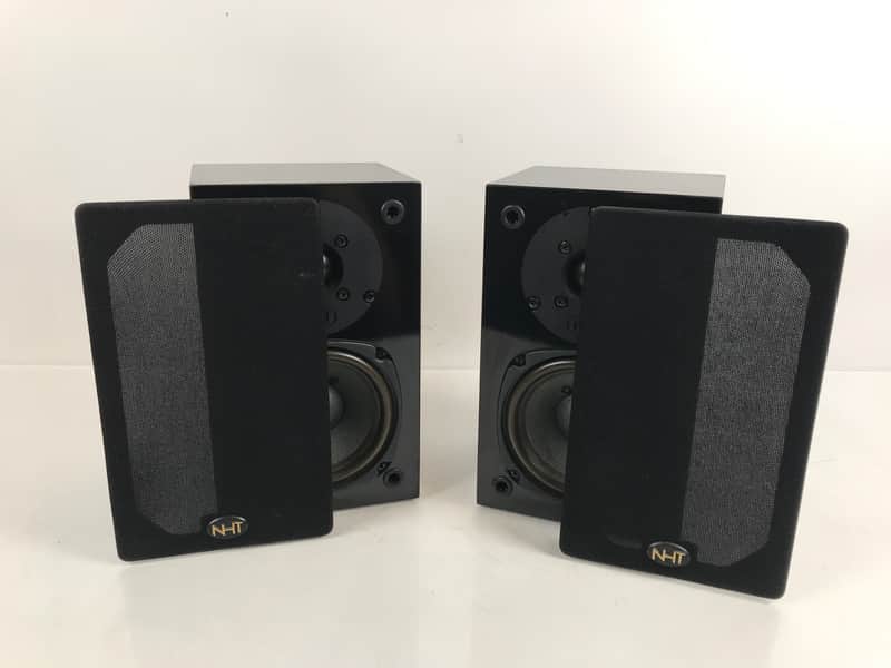 Vintage NHT Super Zero A450 Bookshelf Speakers Piano Black image 1
