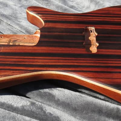 Babik Custom Jazzbass style Body, Macassar Ebony on Mahogany, light weight 2023 - Satin image 5