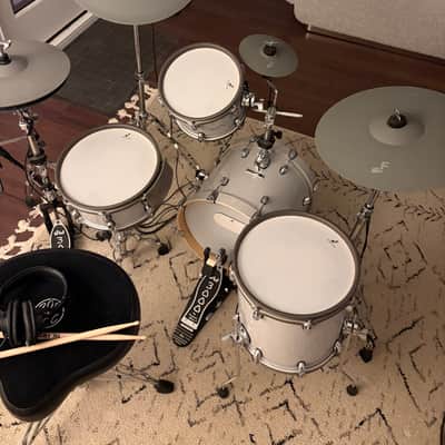 EFNOTE 5 Electronic Drum Set, White Sparkle - Excellent image 4