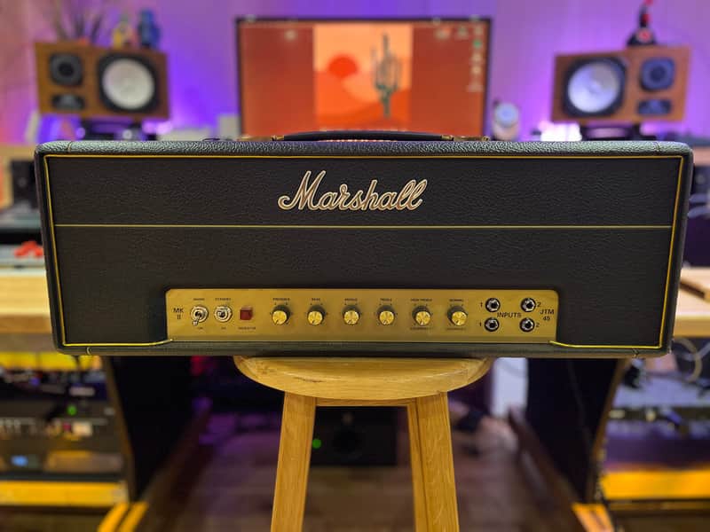 Marshall 2245 JTM45 MK II Reissue 2-Channel 30-Watt Guitar Amp Head 1989 - Present - Black image 1
