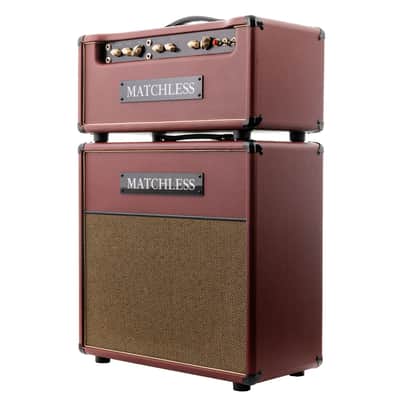 Matchless HC-30 Head & ESS 1x12 Cabinet - Burgundy / Gold Grille image 3