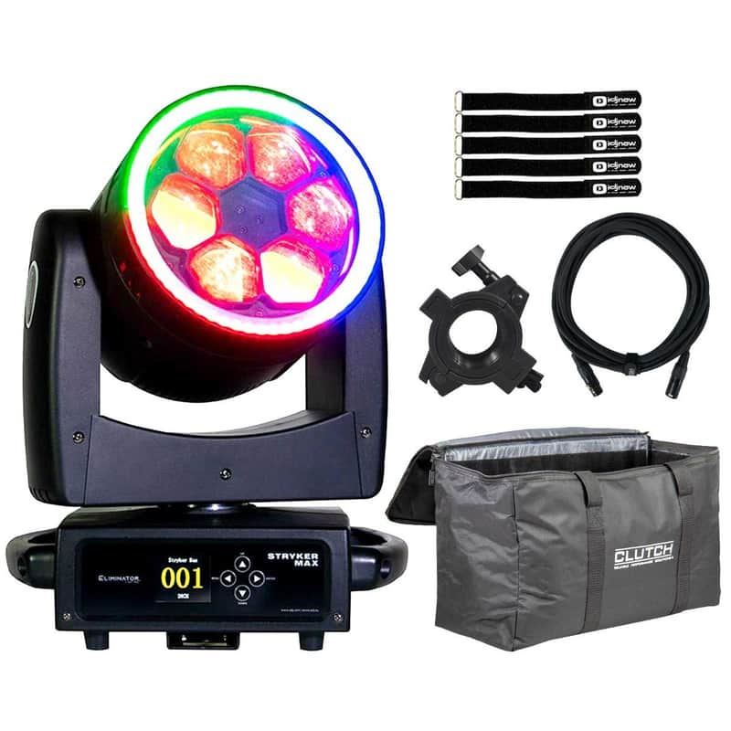 Eliminator Lighting STRYKER MAX 6 x 40W Quad RGBW LED Moving Head Light w Bag image 1