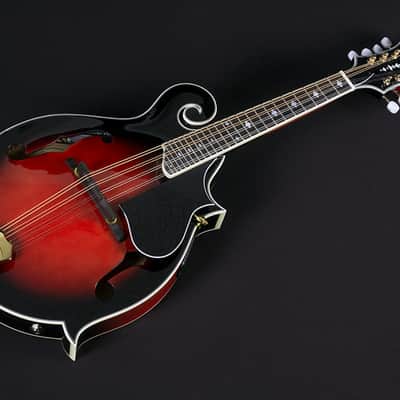 Washburn M3SWETWRK Florentine Mandolin Electric Wine Red w/ Case (B-Stock) image 2
