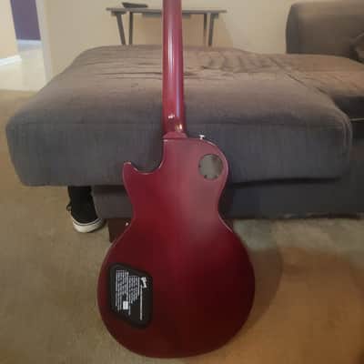 Gibson Les Paul Traditional Pro V Satin Mahogany Top 2020 - Satin Wine Red (Trad Pro V) image 5
